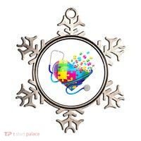 Autism Awareness Nurse Heart Ornament thumb 0
