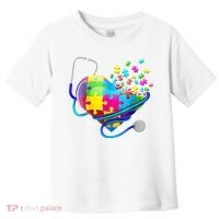 Autism Awareness Nurse Heart Toddler T-Shirt thumb 0