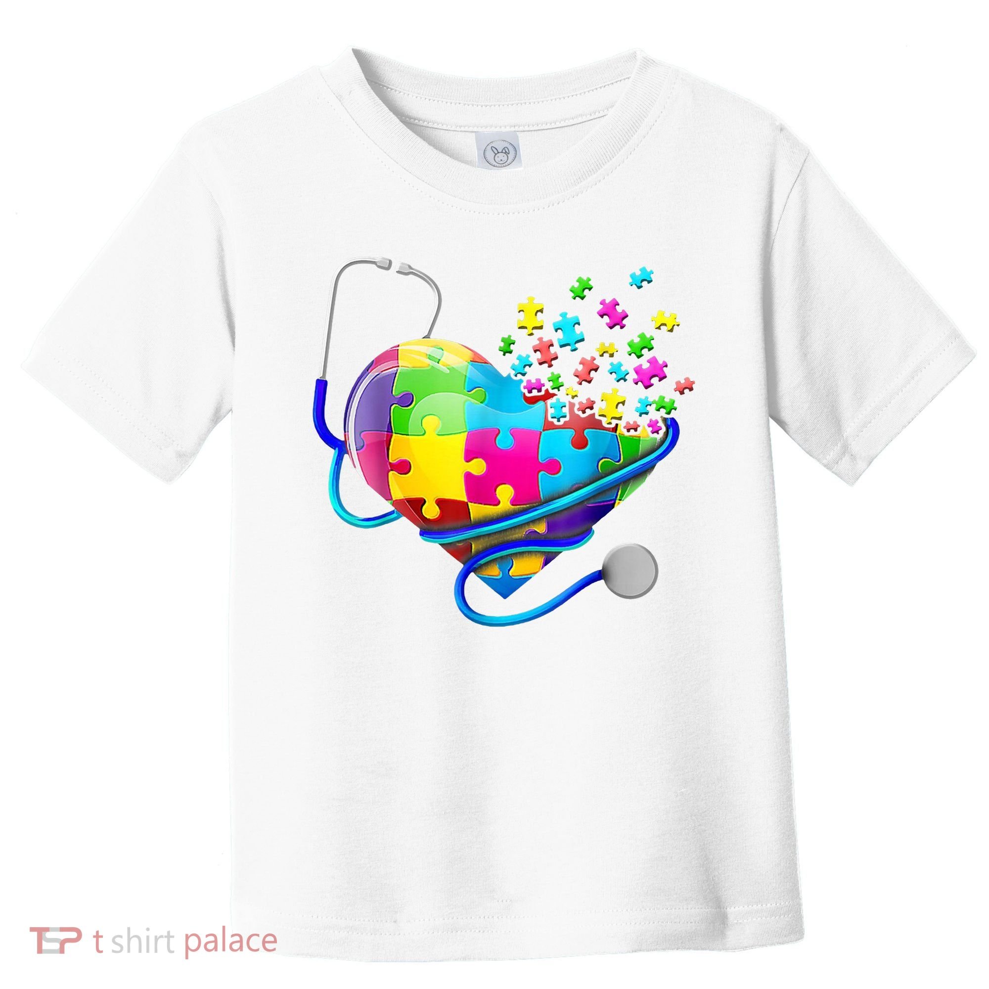 Autism Awareness Nurse Heart Toddler T-Shirt