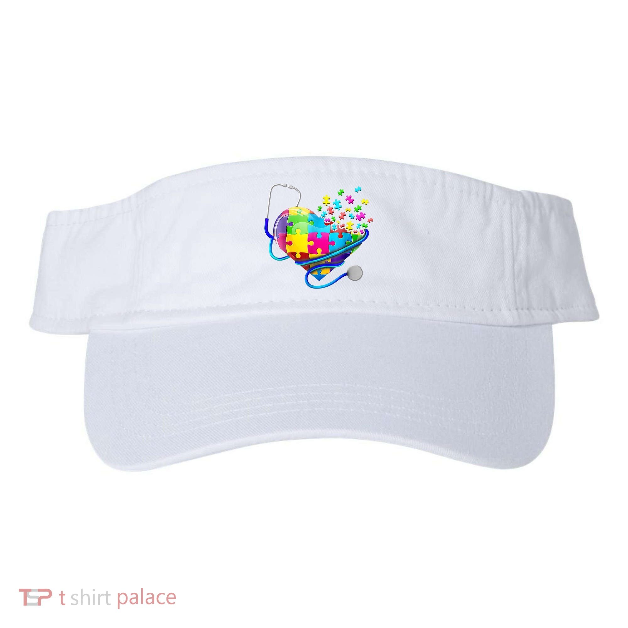 Autism Awareness Nurse Heart Visor