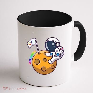 Autism Awareness Neurodiversity Astronaut Coffee Mug back
