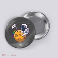 Autism Awareness Neurodiversity Astronaut Button thumb 0