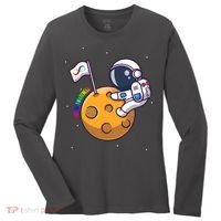 Autism Awareness Neurodiversity Astronaut Women's Long Sleeve Shirt thumb 0
