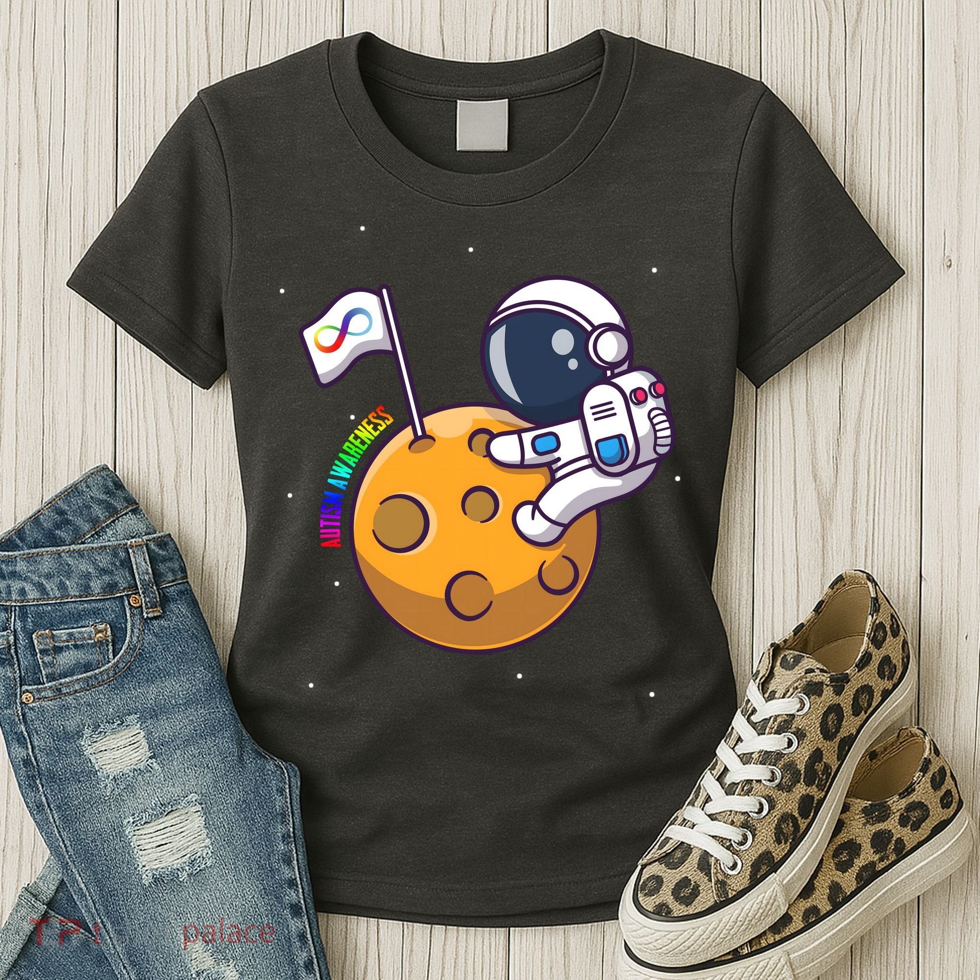 Autism Awareness Neurodiversity Astronaut Women's T-Shirt