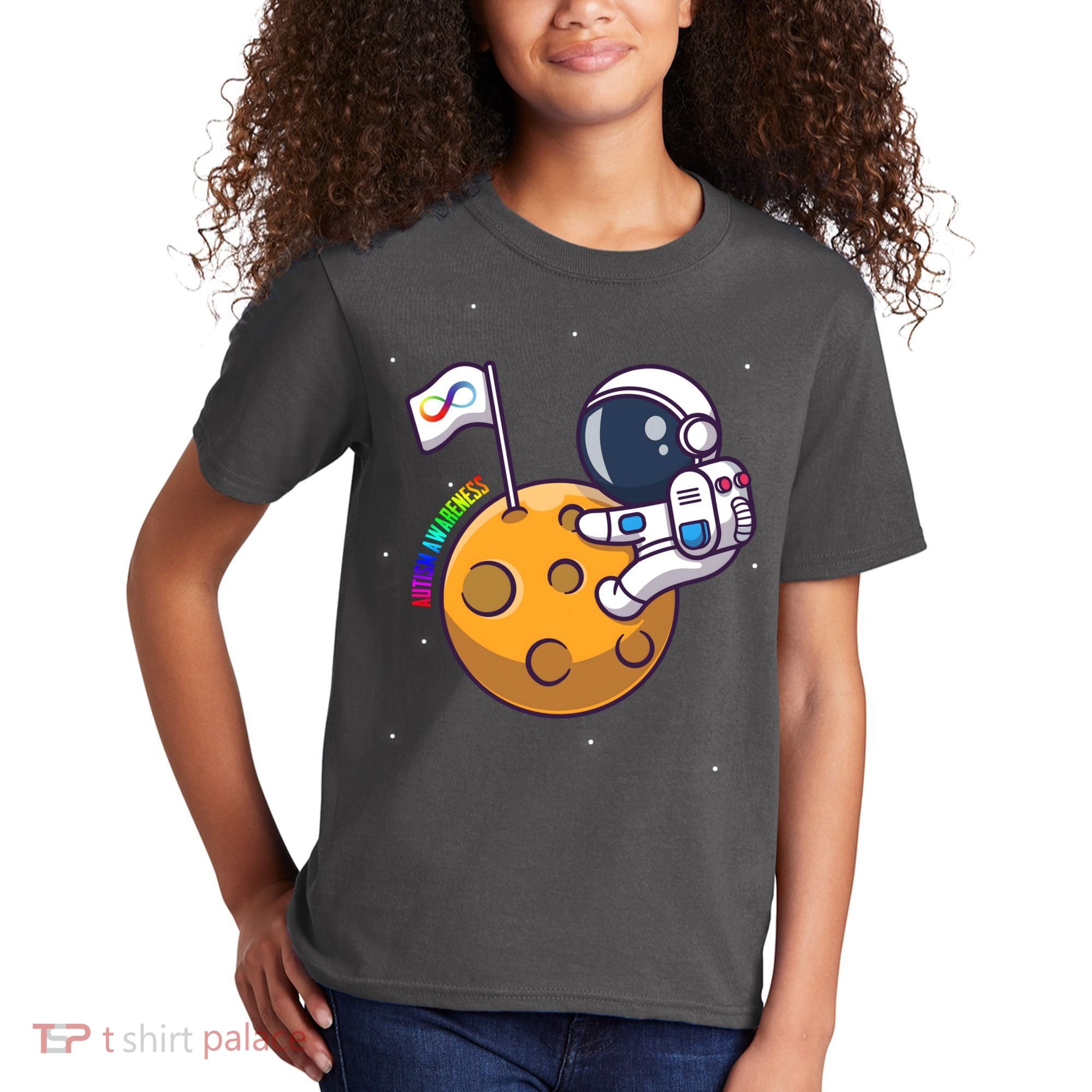 Autism Awareness Neurodiversity Astronaut Kids T-Shirt
