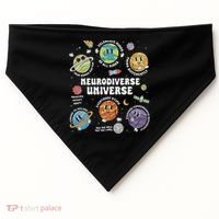 Autism Awareness Neurodiverse Universe Neurodiversity USA-Made Doggie Bandana thumb 0