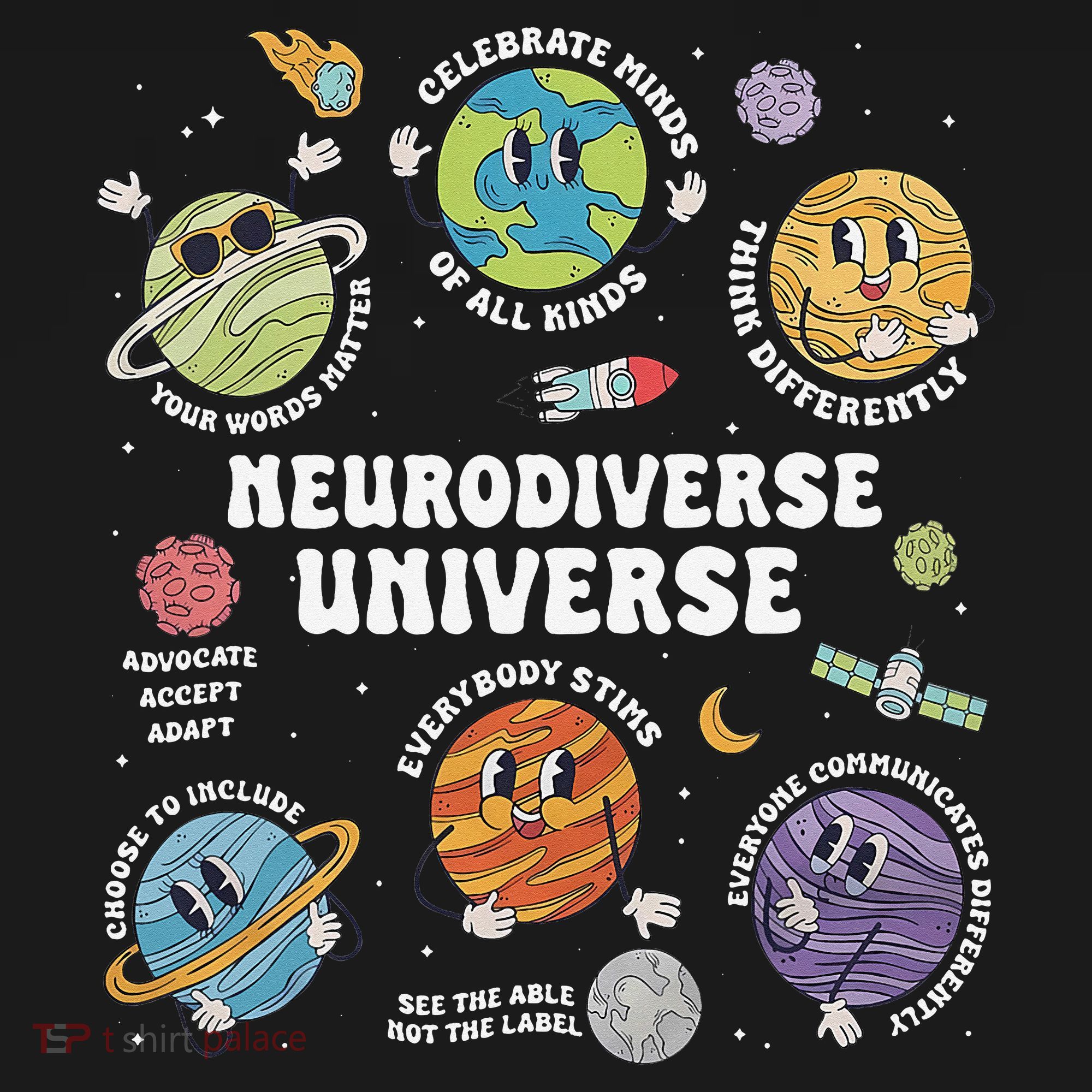 Autism Awareness Neurodiverse Universe Neurodiversity Women's Hoodie