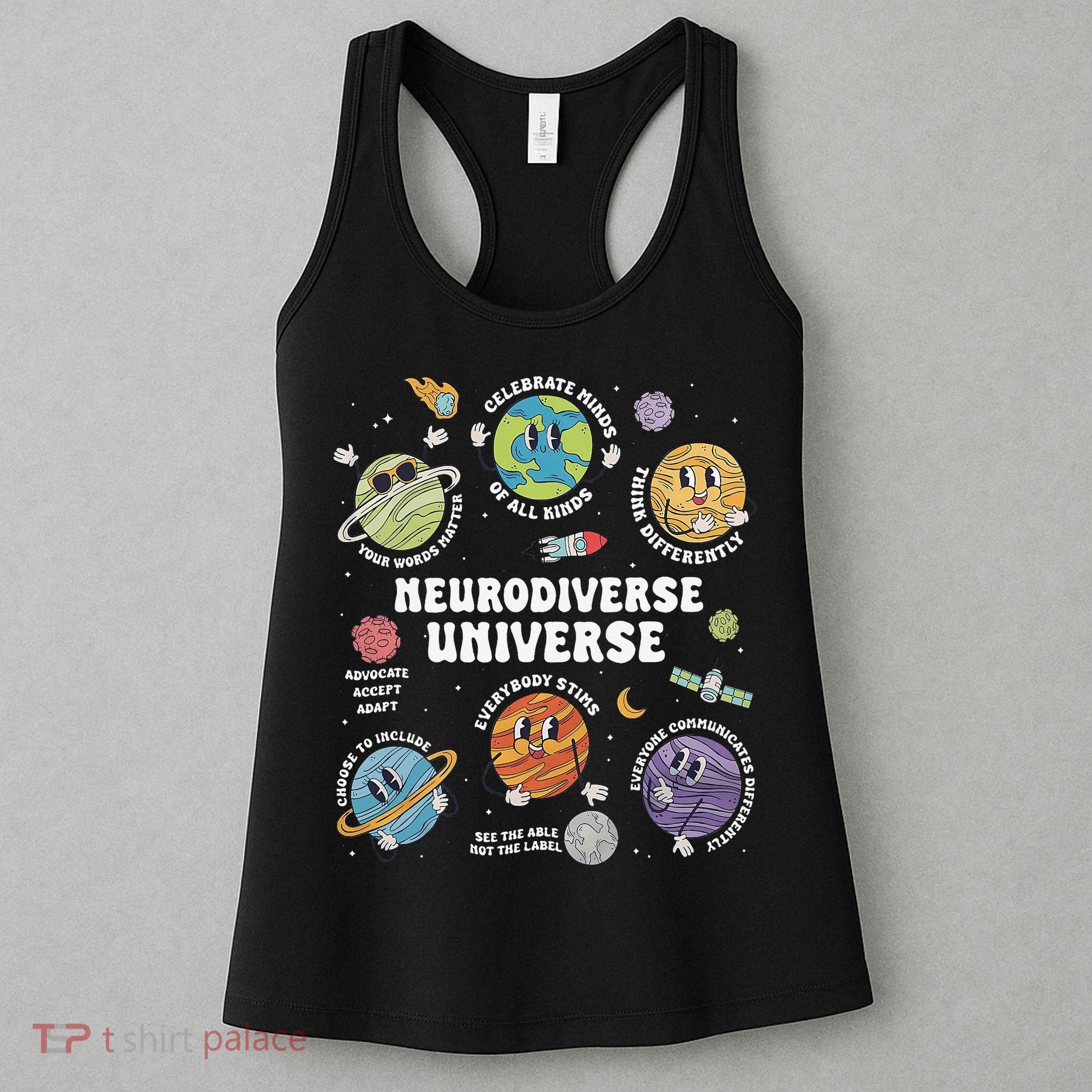 Autism Awareness Neurodiverse Universe Neurodiversity Women's Tank Top
