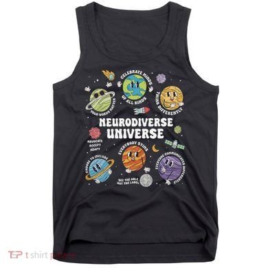 Autism Awareness Neurodiverse Universe Neurodiversity Tank Top