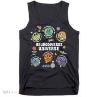 Autism Awareness Neurodiverse Universe Neurodiversity Tank Top thumb 0