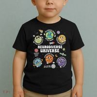 Autism Awareness Neurodiverse Universe Neurodiversity Toddler T-Shirt thumb 2