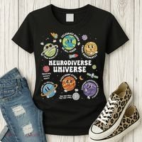 Autism Awareness Neurodiverse Universe Neurodiversity Women's T-Shirt thumb 3