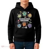 Autism Awareness Neurodiverse Universe Neurodiversity Kids Hoodie thumb 4