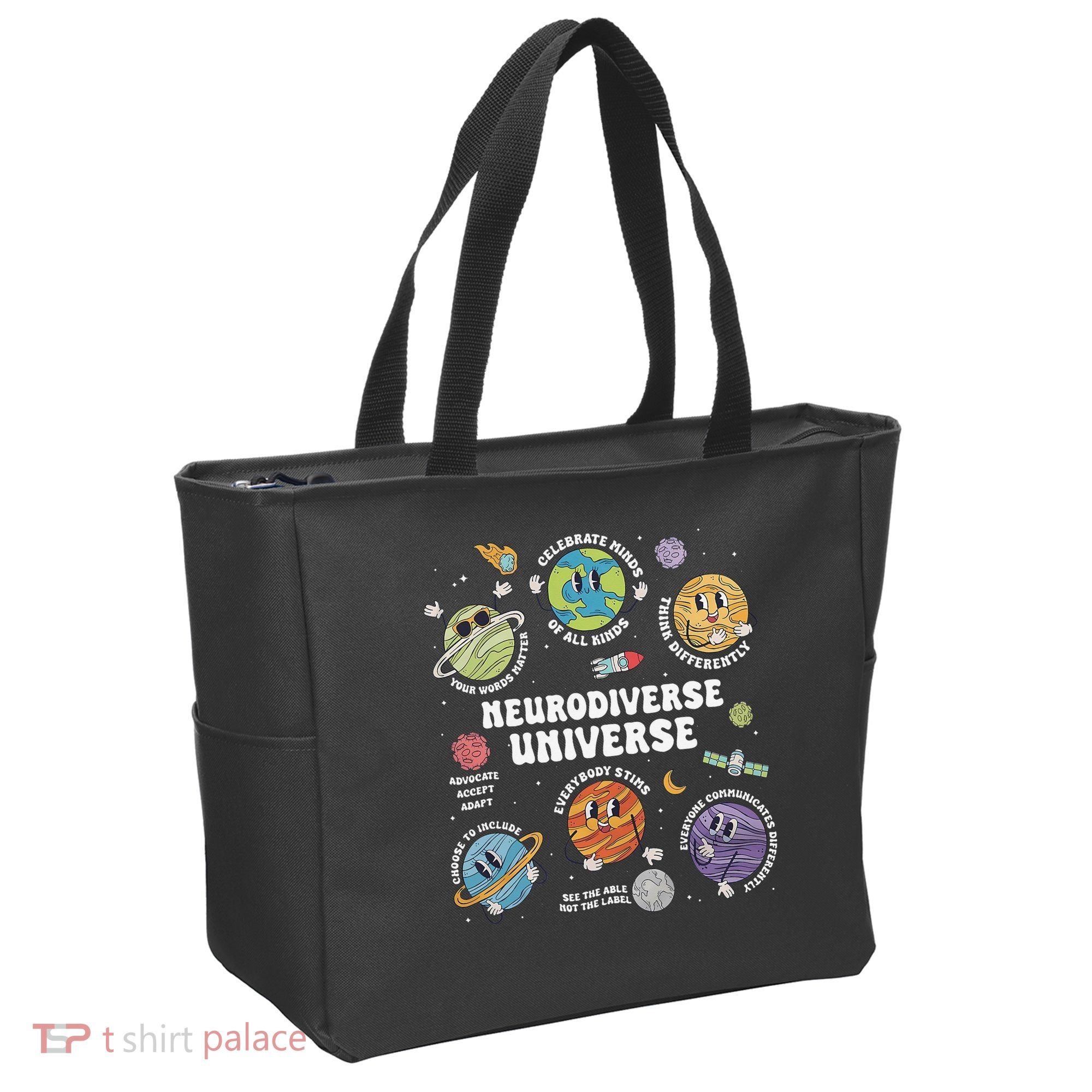 Autism Awareness Neurodiverse Universe Neurodiversity Tote Bag