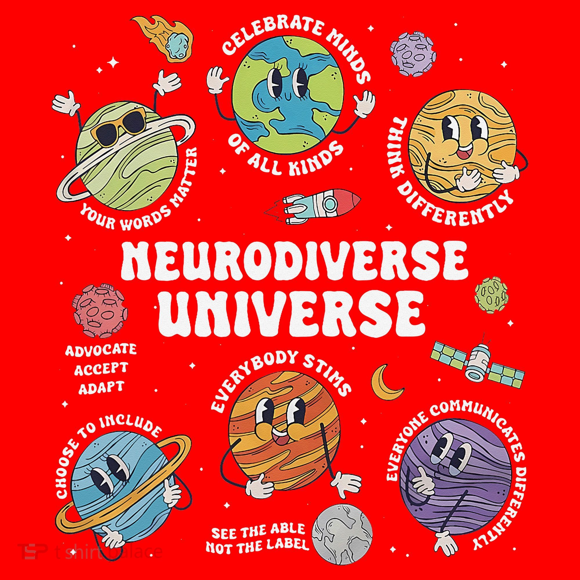 Autism Awareness Neurodiverse Universe Neurodiversity Santa Hat