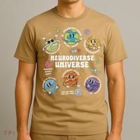 Autism Awareness Neurodiverse Universe Neurodiversity T-Shirt thumb 3