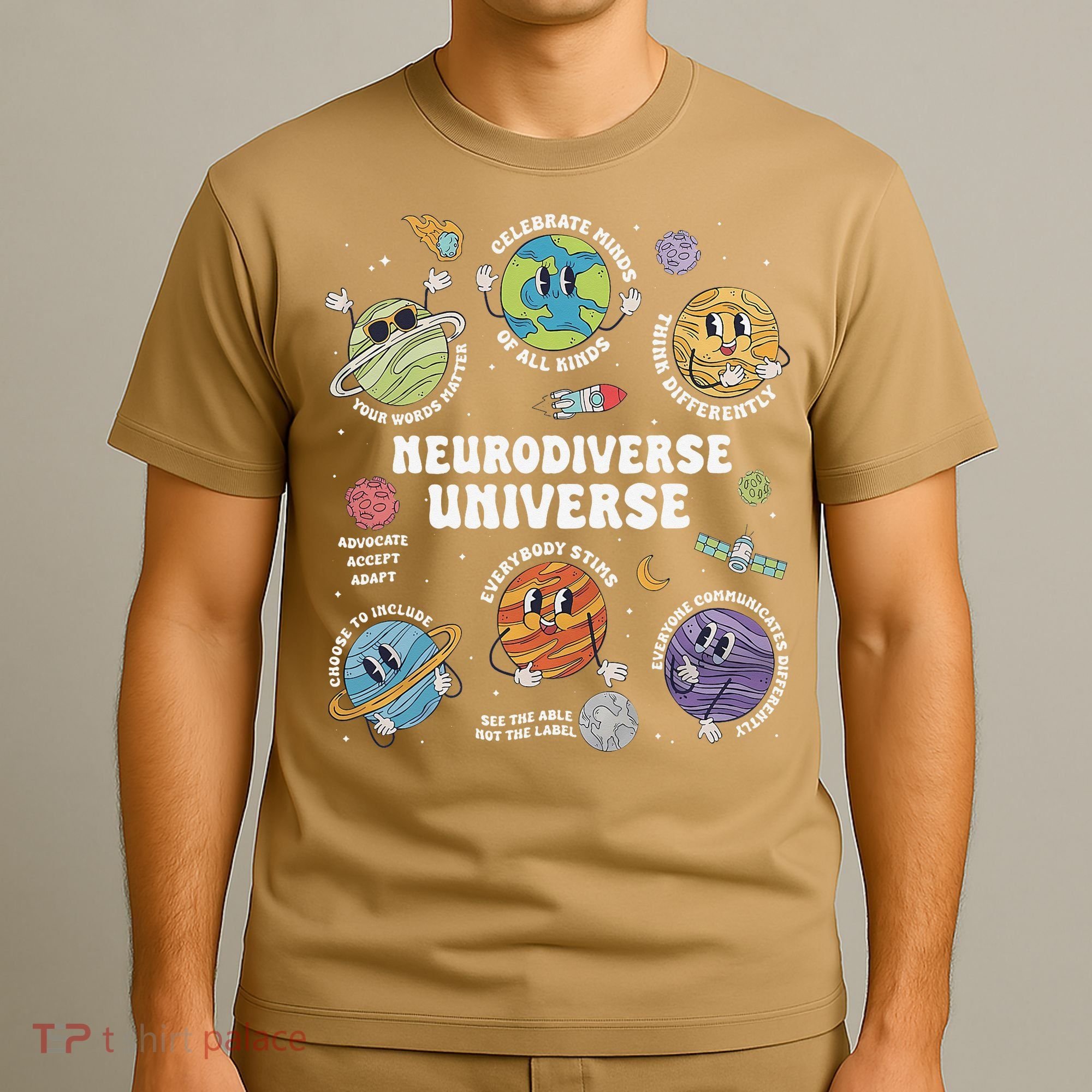 Autism Awareness Neurodiverse Universe Neurodiversity T-Shirt