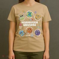 Autism Awareness Neurodiverse Universe Neurodiversity T-Shirt thumb 4