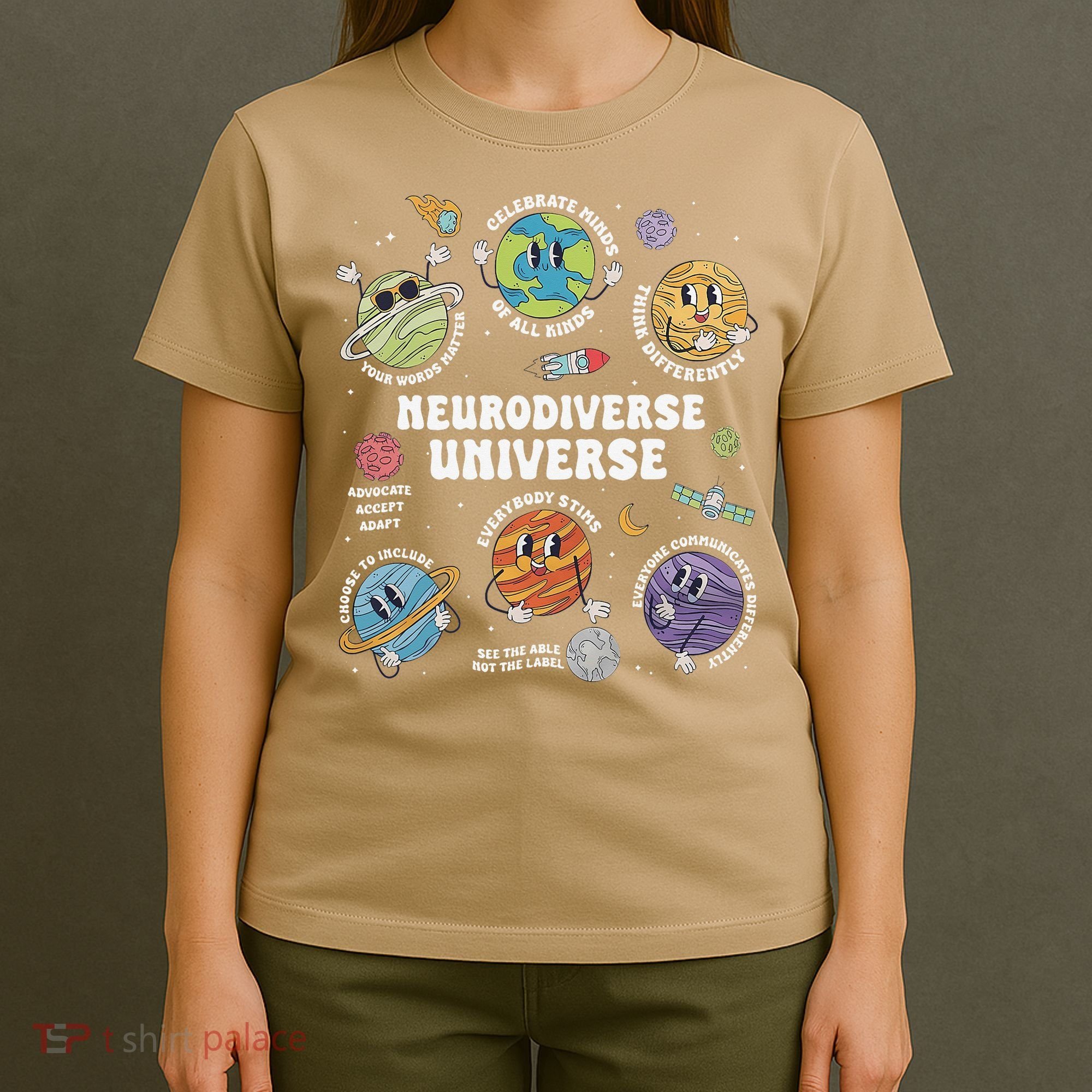 Autism Awareness Neurodiverse Universe Neurodiversity T-Shirt