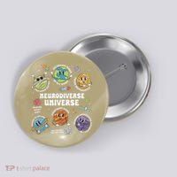 Autism Awareness Neurodiverse Universe Neurodiversity Button thumb 0