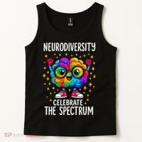 Autism Awareness Neurodiversity Celebrate The Spectrum Tank Top thumb 2