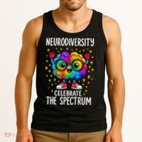 Autism Awareness Neurodiversity Celebrate The Spectrum Tank Top thumb 3