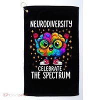 Autism Awareness Neurodiversity Celebrate The Spectrum Golf Towel thumb 0