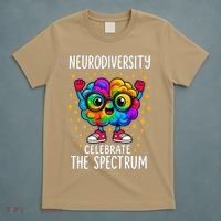 Autism Awareness Neurodiversity Celebrate The Spectrum T-Shirt thumb 5