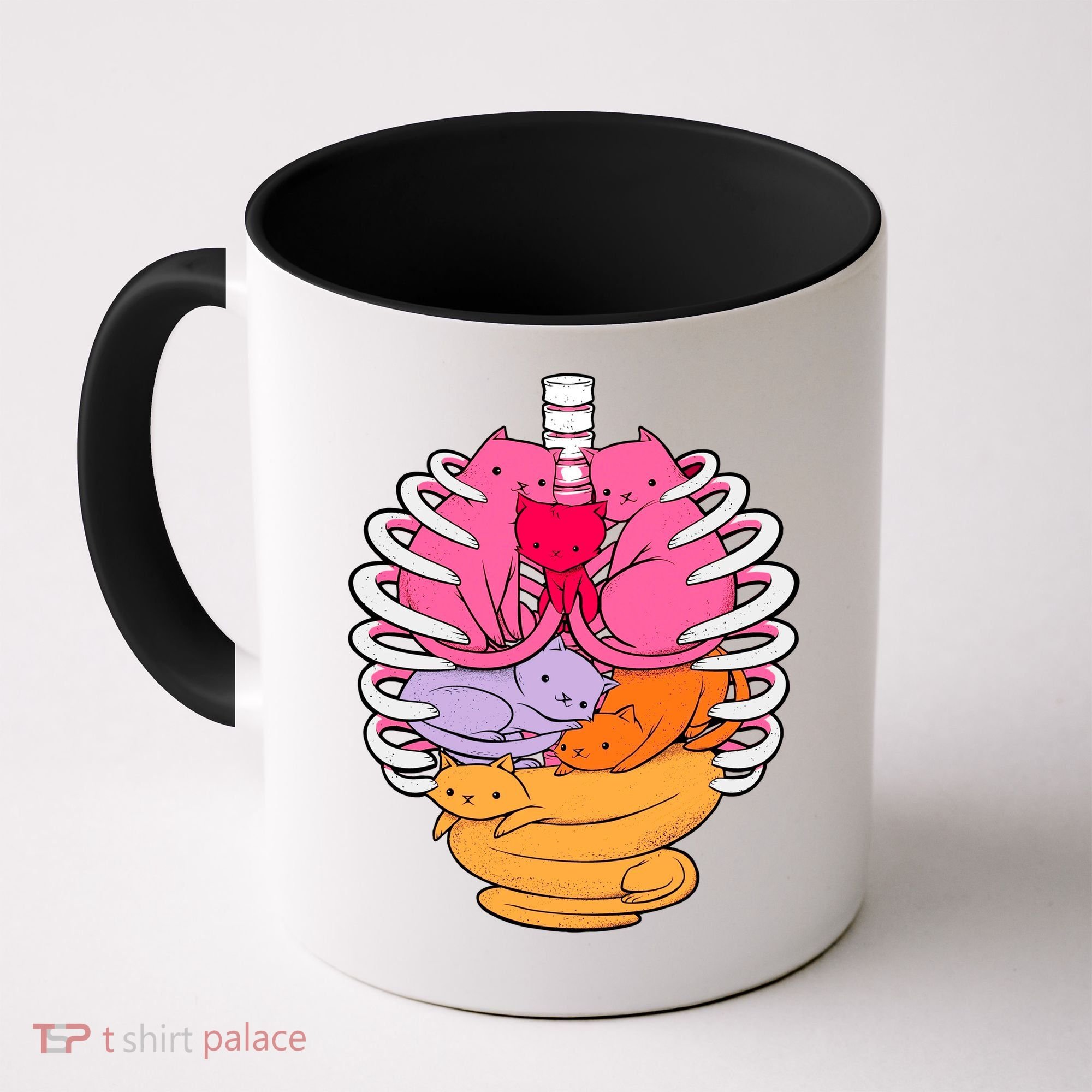 Aanatomicat Cat Chest Skeleton Coffee Mug