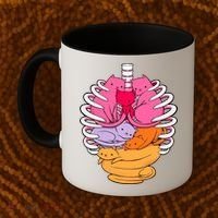 Aanatomicat Cat Chest Skeleton Coffee Mug thumb 2