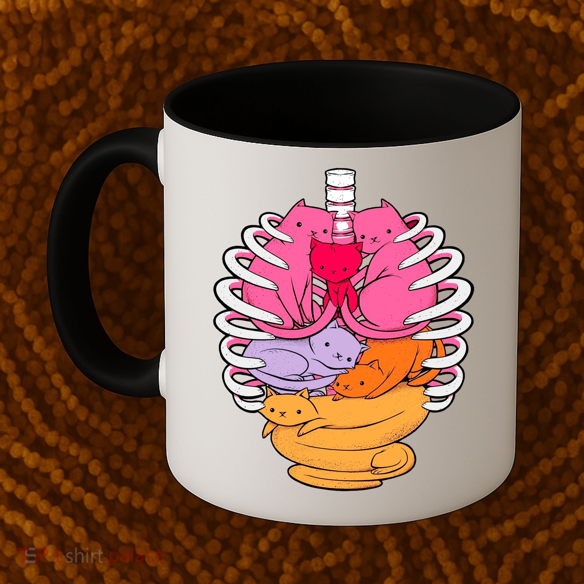 Aanatomicat Cat Chest Skeleton Coffee Mug