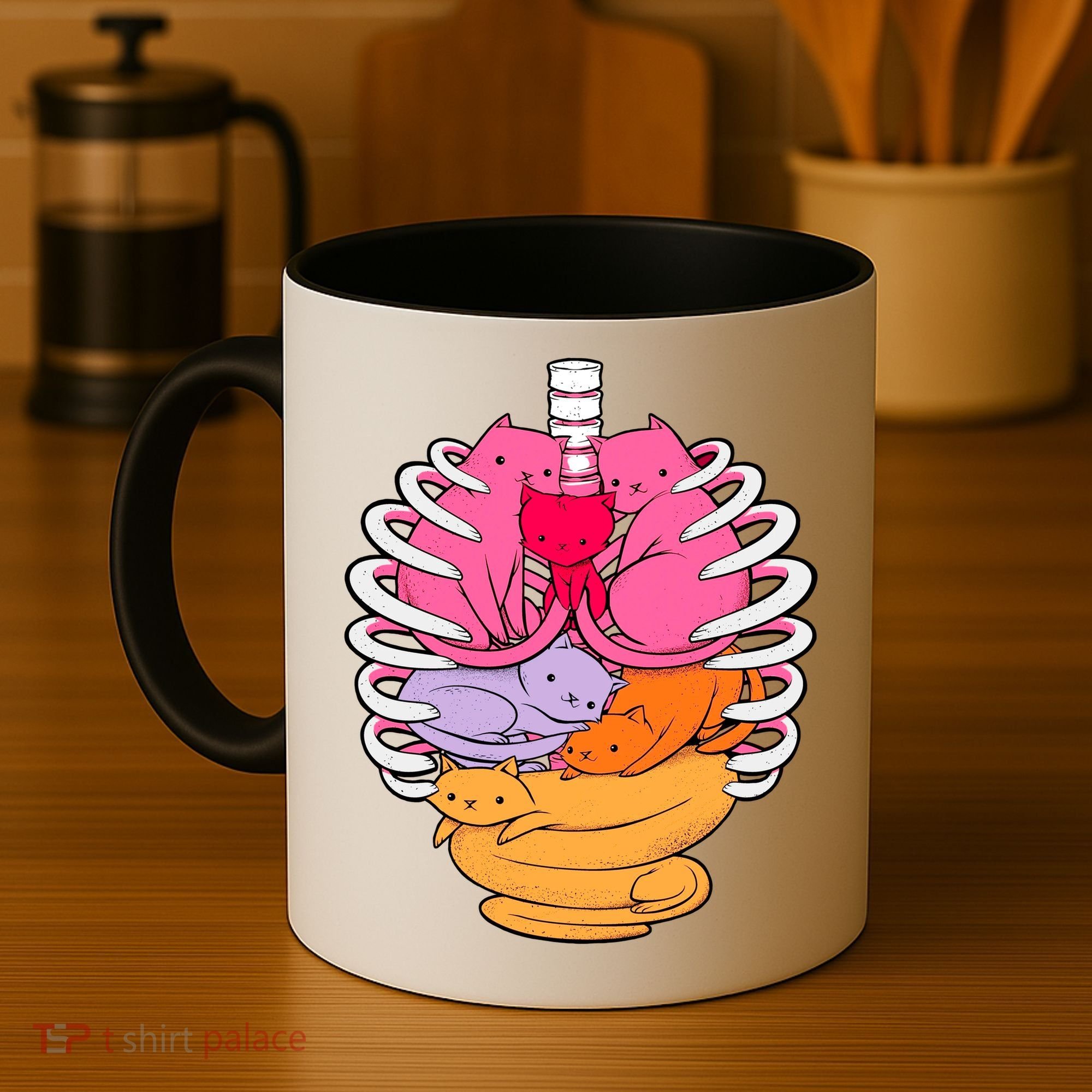 Aanatomicat Cat Chest Skeleton Coffee Mug