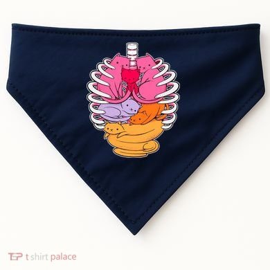 Aanatomicat Cat Chest Skeleton USA-Made Doggie Bandana