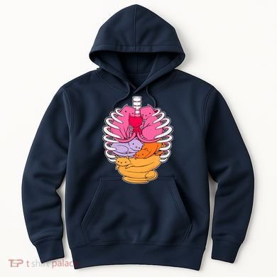 Aanatomicat Cat Chest Skeleton Hoodie