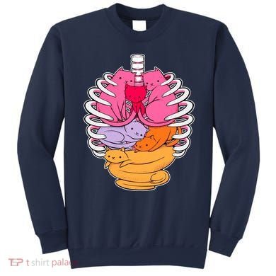 Aanatomicat Cat Chest Skeleton Sweatshirt