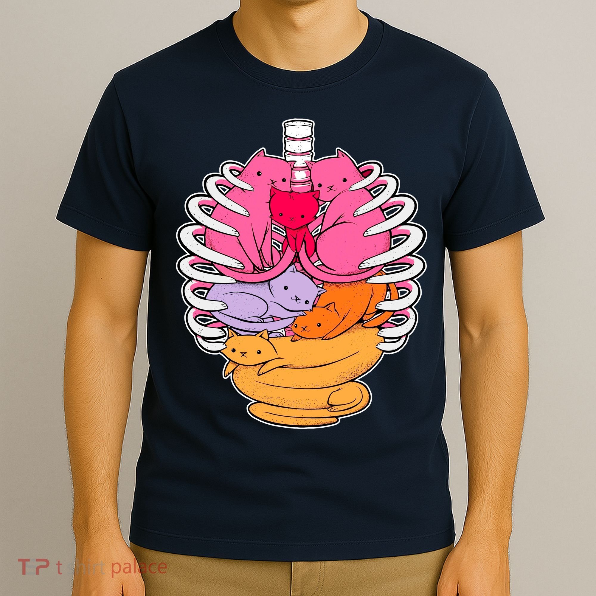 Aanatomicat Cat Chest Skeleton T-Shirt