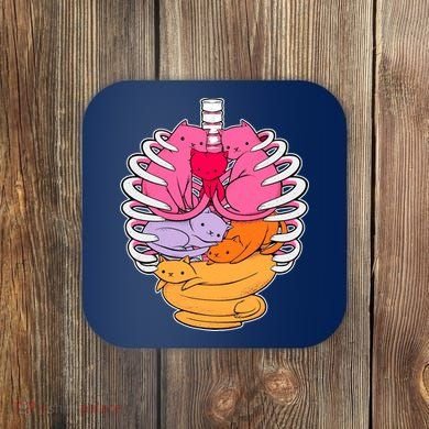 Aanatomicat Cat Chest Skeleton Coaster