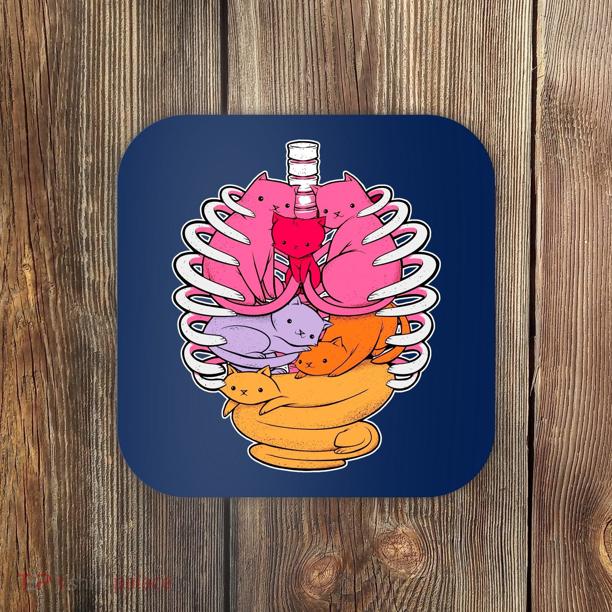 Aanatomicat Cat Chest Skeleton Coaster