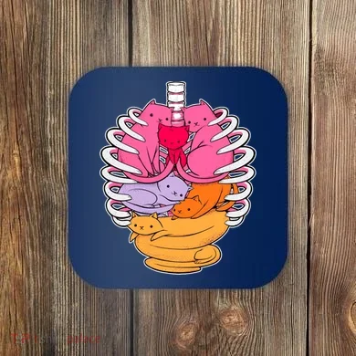 Aanatomicat Cat Chest Skeleton Coaster