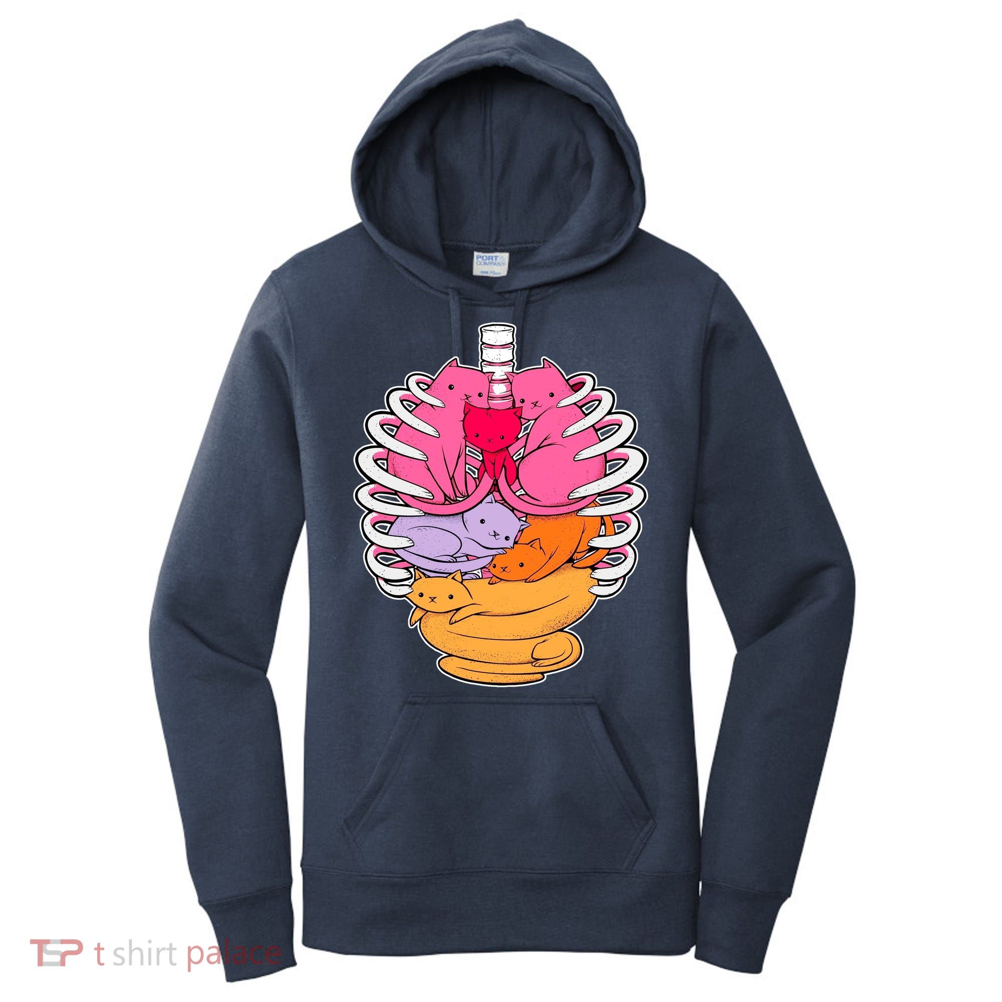 Aanatomicat Cat Chest Skeleton Women's Hoodie