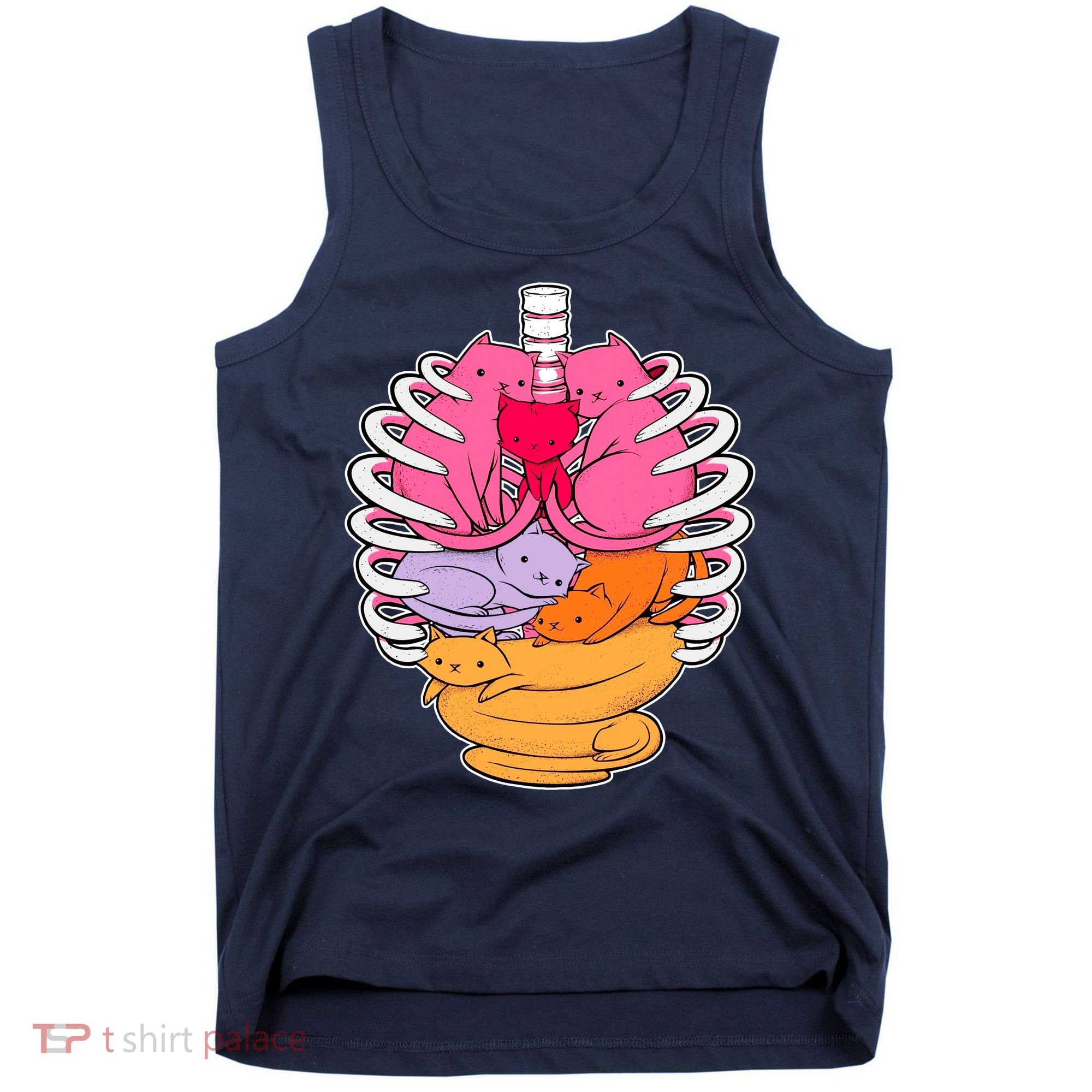 Aanatomicat Cat Chest Skeleton Tank Top