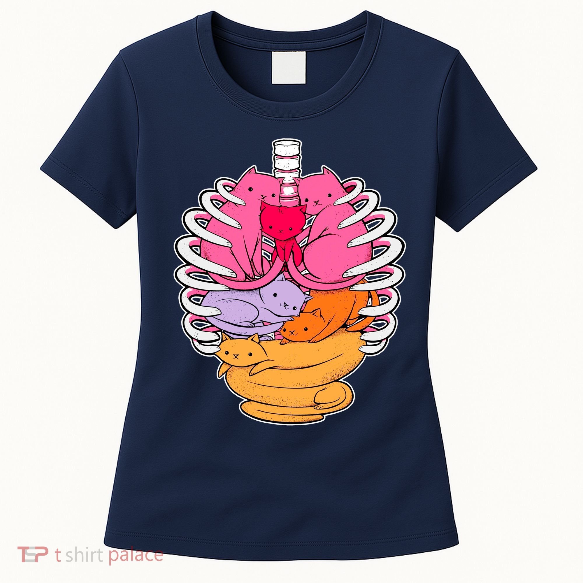 Aanatomicat Cat Chest Skeleton Women's T-Shirt