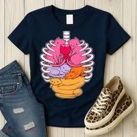 Aanatomicat Cat Chest Skeleton Women's T-Shirt thumb 3