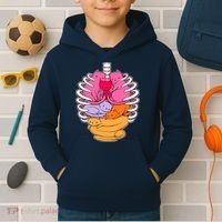 Aanatomicat Cat Chest Skeleton Kids Hoodie thumb 2