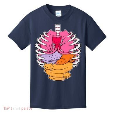 Aanatomicat Cat Chest Skeleton Kids T-Shirt