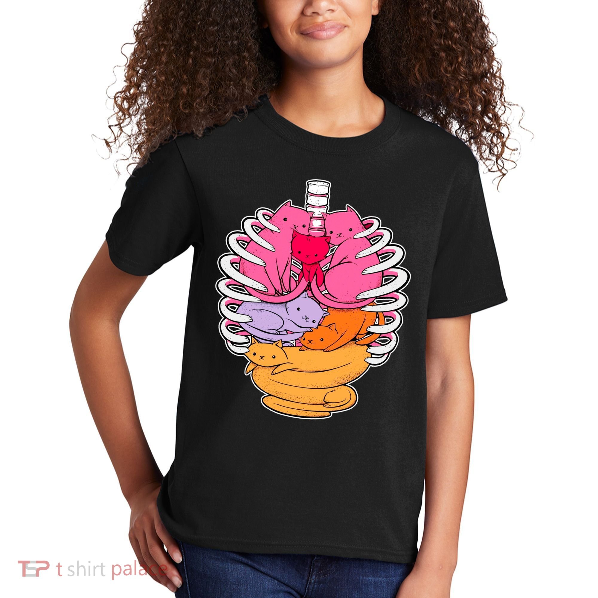 Aanatomicat Cat Chest Skeleton Kids T-Shirt