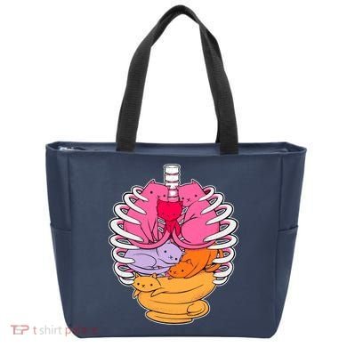 Aanatomicat Cat Chest Skeleton Tote Bag