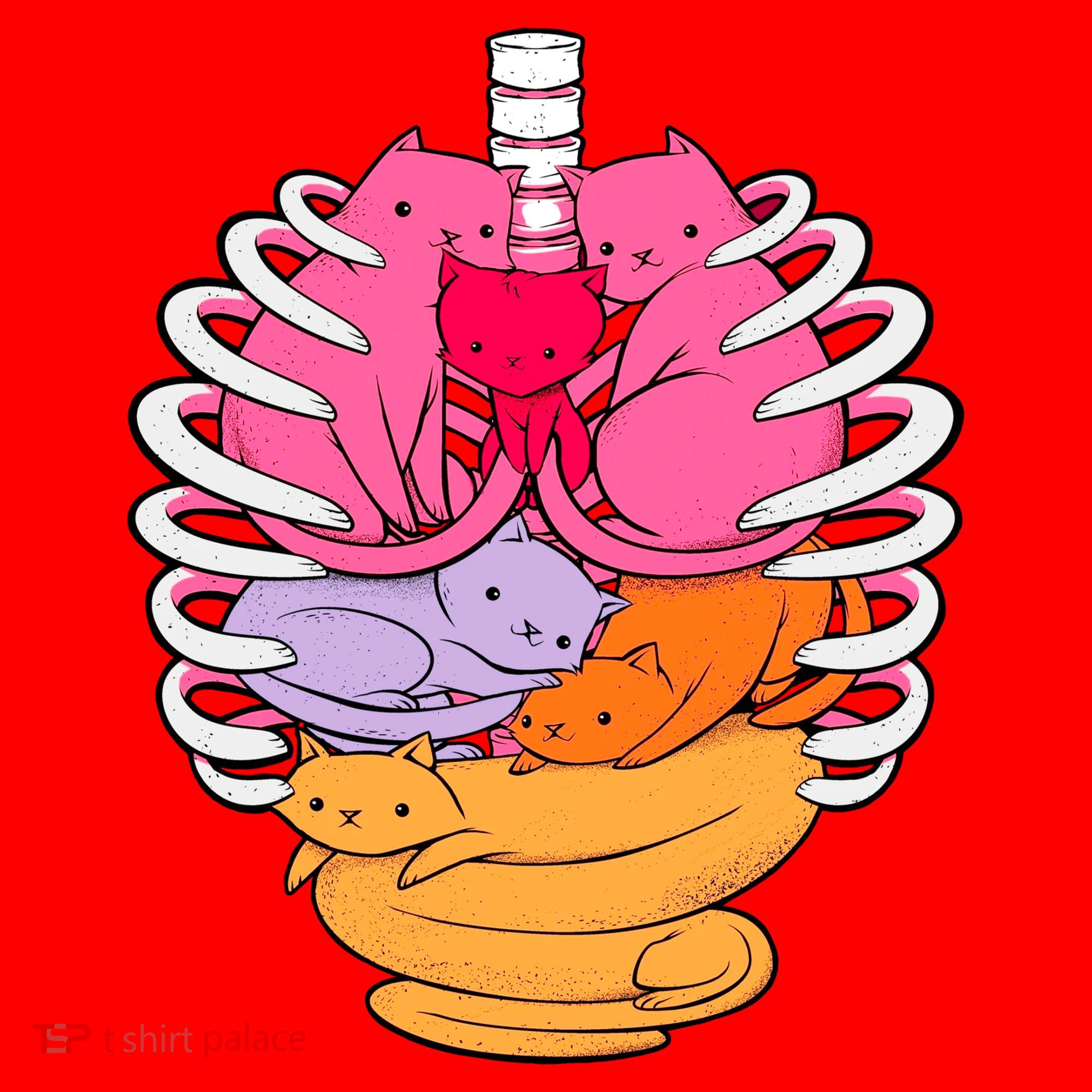 Aanatomicat Cat Chest Skeleton Santa Hat