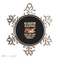 Alligator Alcatraz One Way Across This Border Ornament thumb 0