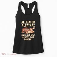 Alligator Alcatraz One Way Across This Border Women's Tank Top thumb 0